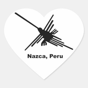 Sticker Cœur Colibri Nazca, Pérou