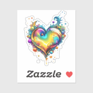 Sticker Cœur coloré vibrant