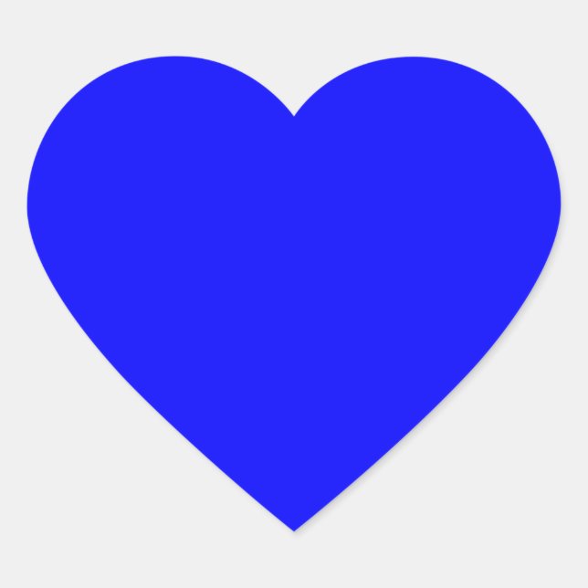 Sticker Cœur Concepteur Customisé couleur bleue (Devant)