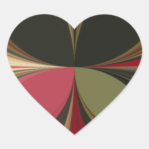 Sticker Cœur Conception abstraite avec lignes de flux Imprimer