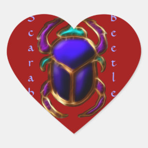 Sticker Cœur Conception ancienne du dendroctone du Scarab égypt