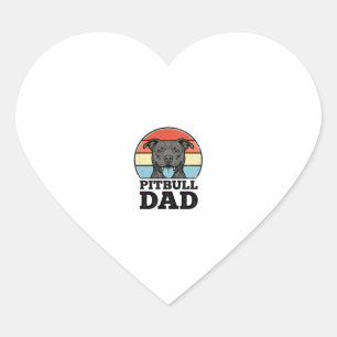Sticker Cœur Conception de chemise pour papa Pitbull amateur de