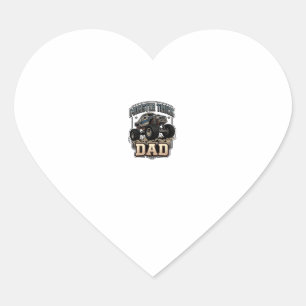 Sticker Cœur Conception de chemise vectorielle vintage Papa Mon