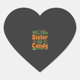 Sticker Cœur Conception de commerce de bonbons de sœur d'Hallow