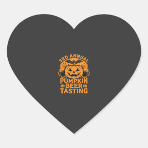 Sticker Cœur Conception de fête d'Halloween pour la dégustation