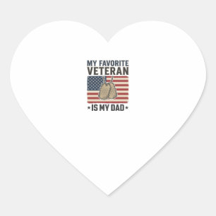 Sticker Cœur Conception de médailles patriotiques pour papa vét