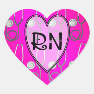 Sticker Cœur Conception de stéthoscope de RN