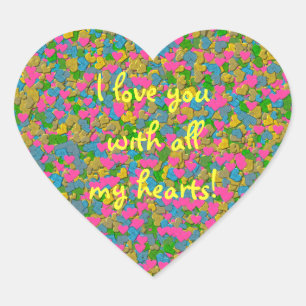 STICKER COEUR Confetti