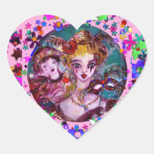 STICKER CŒUR CONFETTI DE MASQUÉRADE VÉNITIENNE DE VALENTINE