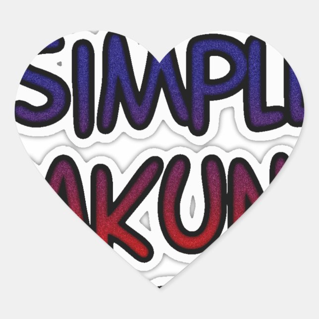 Sticker Cœur Conserver Simple Hakuna Matata Art Print (Devant)