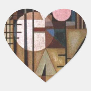 Sticker Cœur Construction adoucie Kandinsky