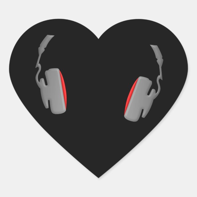 Sticker Cœur Cool de casque simple et classique (Devant)