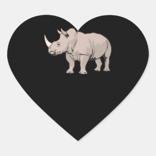 Sticker Cœur Cool Rhino Premium