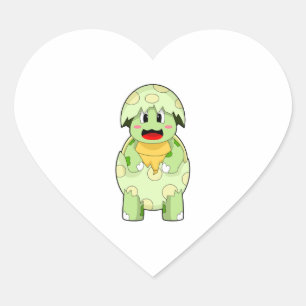 Sticker Cœur Coquille d'oeuf de tortue