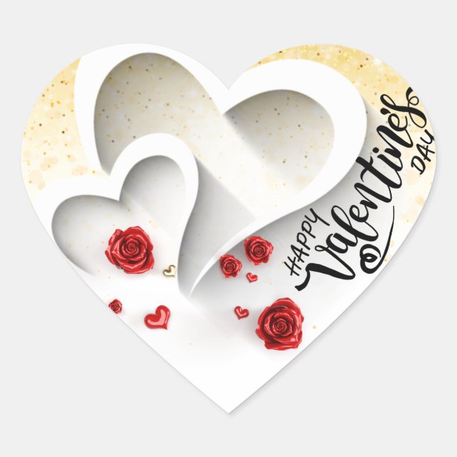 Sticker Cœur corazones  de San Valentín (Devant)
