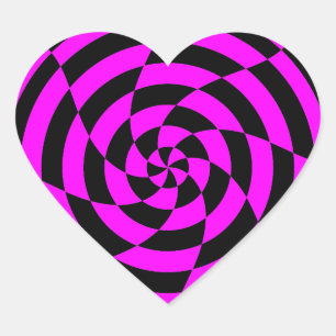 Sticker Cœur Corey Tiger 80s Op Art Vintage