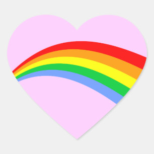 Sticker Cœur Corey Tiger 80s Vintage Style Rainbow