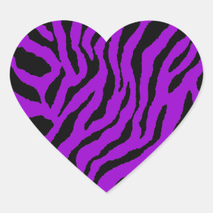 Sticker Cœur Corey Tiger Rayures Tigre 80s