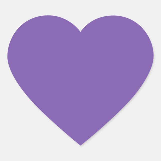 Sticker Cœur Couleur de correspondance de base violet royale (Devant)
