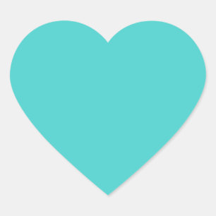 Sticker Cœur couleur moyenne turquoise