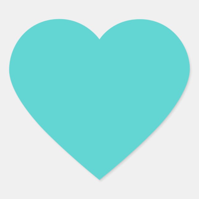 Sticker Cœur couleur moyenne turquoise (Devant)