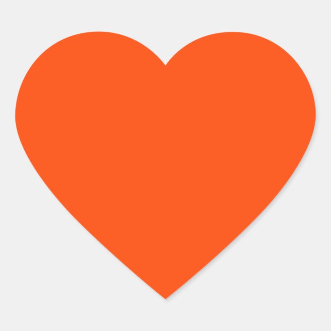 Sticker Cœur couleur orange rouge (Devant)