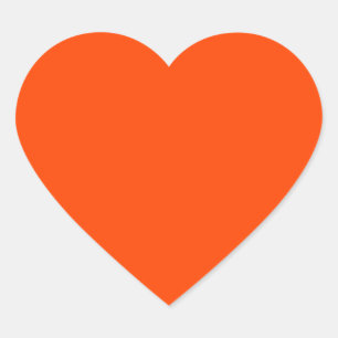 Sticker Cœur couleur orange rouge
