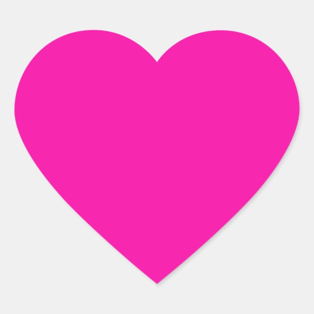 Sticker Cœur Couleur rose chaude uniquement Conception personna (Devant)
