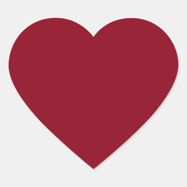 Sticker Cœur Couleur rouge foncé (Devant)