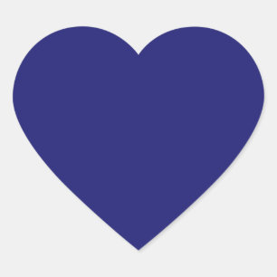 Sticker Cœur Couleur solide traditionnelle bleue de minuit