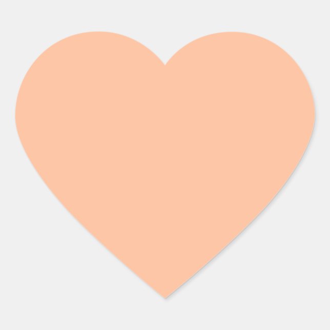 Sticker Cœur couleur unie orange rose (Devant)