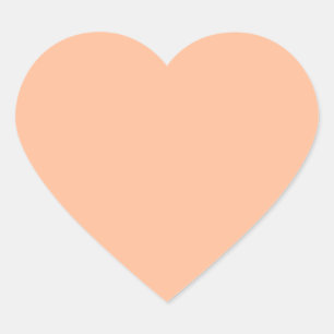 Sticker Cœur couleur unie orange rose