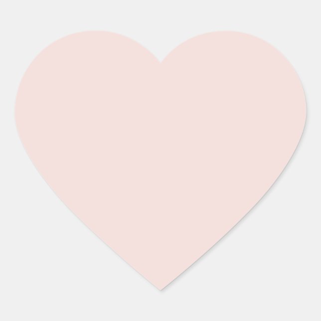Sticker Cœur Couleur unie rose pastel (Devant)
