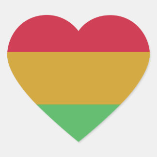 Sticker Cœur Couleurs jaune rouge vert Junetten