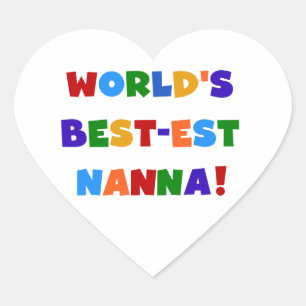 Sticker Cœur Couleurs vives Meilleurs Tshirts Nanna