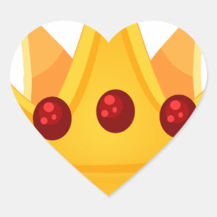 Sticker Cœur Couronne rouge