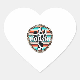 Sticker Cœur Cousin Serape Cactus Dessert Relashiship Ouest