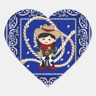 Sticker Cœur Cowgirl