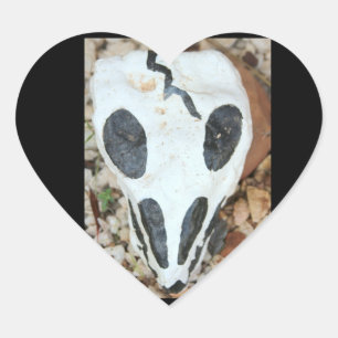 Sticker Cœur crâne peint dia del muerte