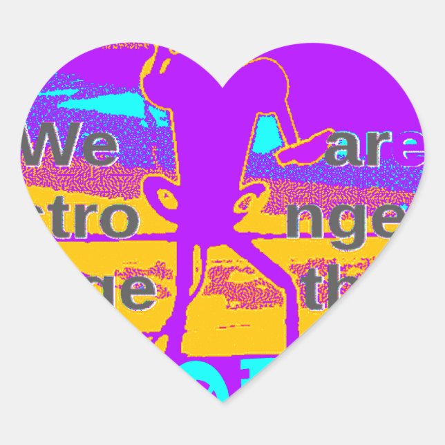 Sticker Cœur Create Your USA Hope We Are Stronger Together (Devant)