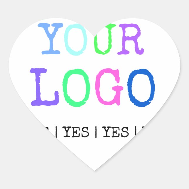 Sticker Cœur Créez votre propre logo personnalisé personnalisé (Devant)