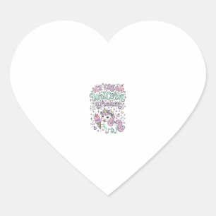 Sticker Cœur Crème Glacée Licorne Rêve de Licorne Produit Paste