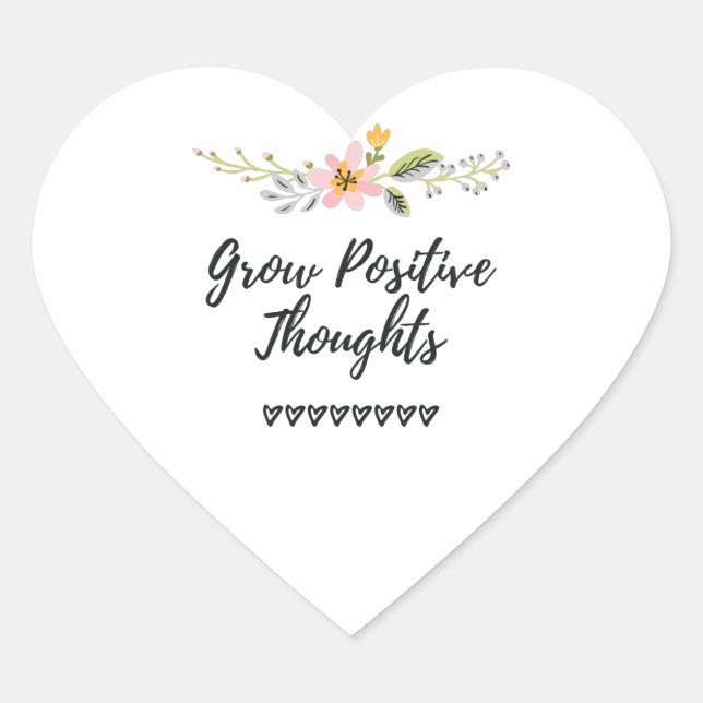 Sticker Cœur Croissance des pensées positives croissance person (Devant)