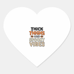 Sticker Cœur Cuisses Épaisses et Vibes Sombres Design Halloween
