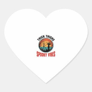 Sticker Cœur Cuisses Épaisses Vibes Sombres Design Halloween Vi