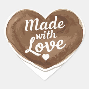 Sticker Cœur Cuit Avec Coeur D'Amour