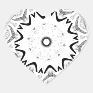 Sticker Cœur Culture africaine dynamique : une fusion rose et c