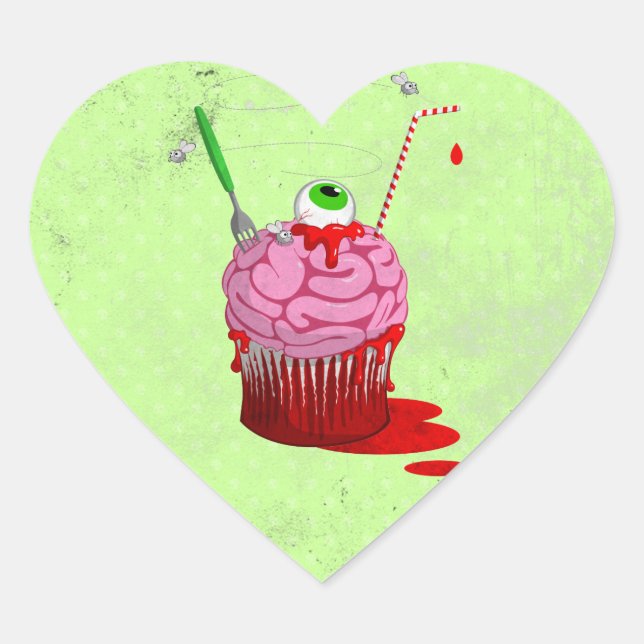 Sticker Cœur Cupcake Des Morts (Devant)