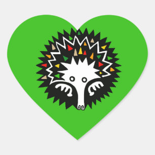 Sticker Cœur Cute ECHIDNA - Animaux australiens - monotreme-