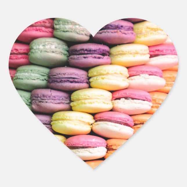 Sticker Cœur Cute French Macaron Cookies (Devant)